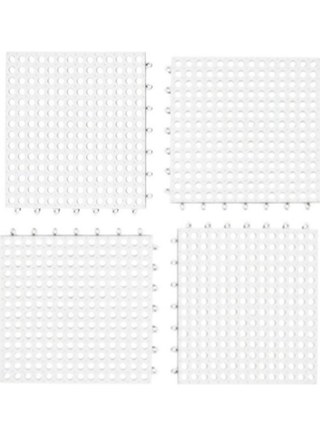 طقم بساطٍ مربع للحمام مضاد للانزلاق مكون من 4 قطع متنوع 30x8x30سم - Image 2