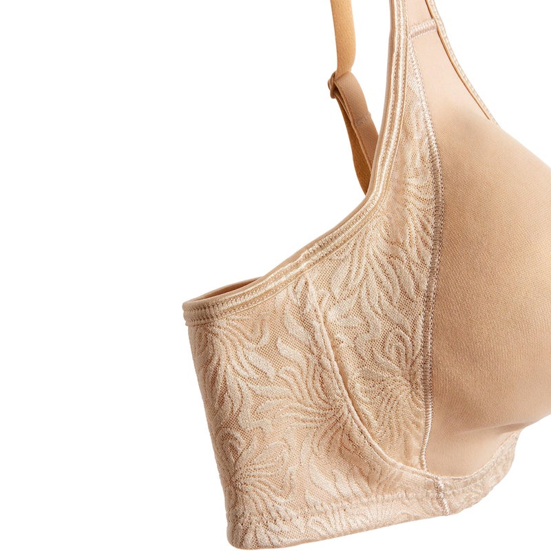 playtex PLAYTEX Womens 18 Hour Side & Back Smoothing Wireless Bra, Cool Comfort Wire-free Single Or 2-pack Bras, Nude, 36C US  - Image 4