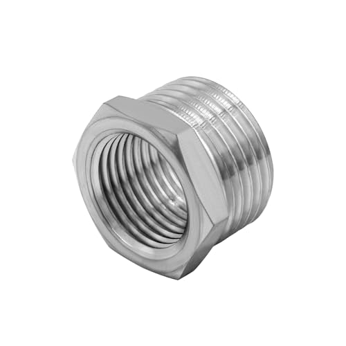 Fitvell Garden Hose Adapter Connector 3/4" GHT Male X 1/2" NPT Female Garden Hose Thread to Pipe Thread Convert Adapter Fitting Hex Bushing - Image 3