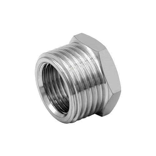 Fitvell Garden Hose Adapter Connector 3/4" GHT Male X 1/2" NPT Female Garden Hose Thread to Pipe Thread Convert Adapter Fitting Hex Bushing - Image 5