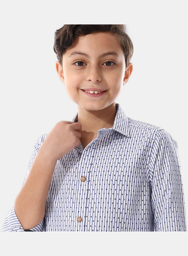 Andora Turn Down Collar Striped Boys Shirt - Image 2