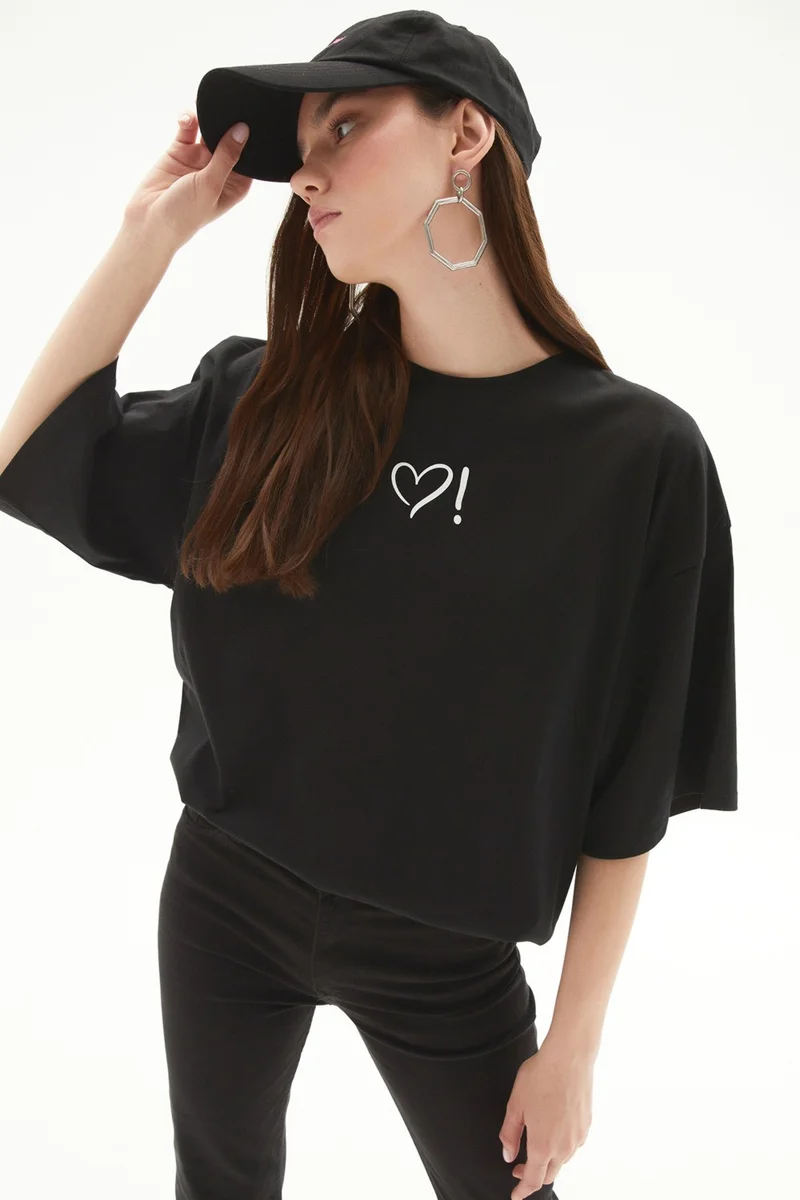 جون Half Sleeve Crew Neck Printed Cotton T-Shirt