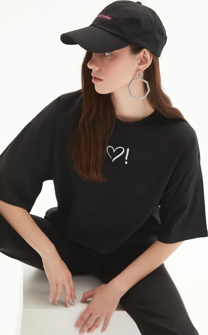 جون Half Sleeve Crew Neck Printed Cotton T-Shirt