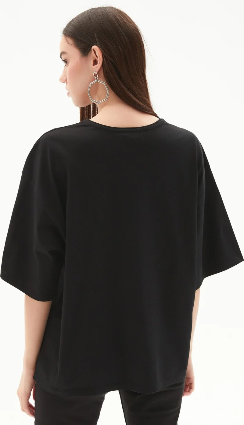 جون Half Sleeve Crew Neck Printed Cotton T-Shirt
