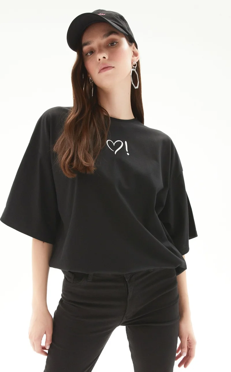 جون Half Sleeve Crew Neck Printed Cotton T-Shirt