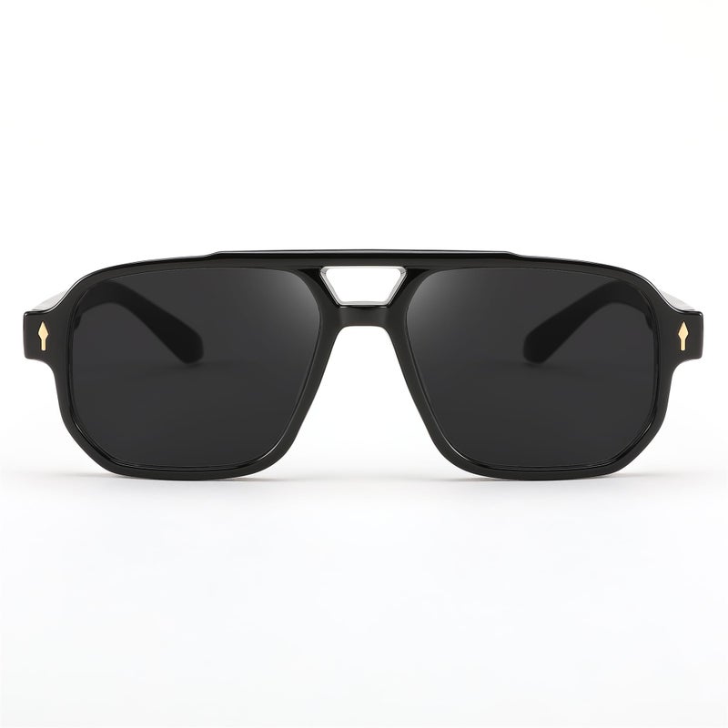 FEISEDY FEISEDY Retro Square Aviator Sunglasses Women Men, 70s Vintage Rectangle UV400 Sun Glasses B9120  - Image 3