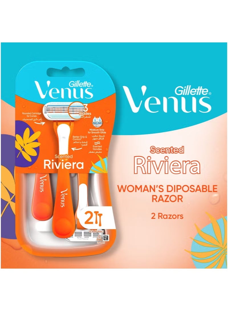 عبوة شفرات حلاقة جيليت فينوس ريفيرا للاستخدام لمرة واحدة نسائي - Image 4