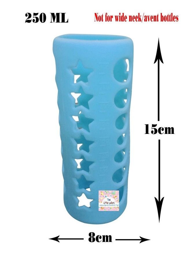 The Little Lookers - Baby Feeding Bottle Silicone Warmer Cover Sleeve Holder Insulated Protection For Newborns Infants Babies (Pack Of 1) (Blue 240Ml) - Image 1