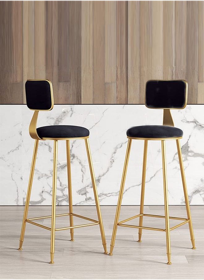 Bar Stool, Chair Footrest High Stool with Backs, Upholstered Counter Height Stools Bar Chairs for Kitchen, Pub, Breakfast Stool, with Metal Legs - pzsku/Z25BEB34E2D45A6739671Z/45/_/1676528574/795898ce-f1f1-4afa-962a-bd35fa4628a2