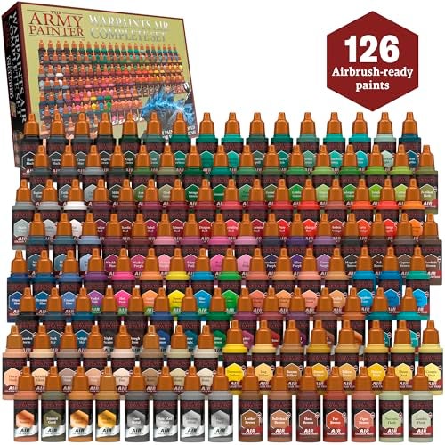 The Army Painter Warpaints Air Complete Set - 126 Non-Toxic Water Based Airbrush Paint Set – Miniature Paint for Tabletop Roleplaying, Boardgames, and Wargames Miniature Model Painting - Image 2
