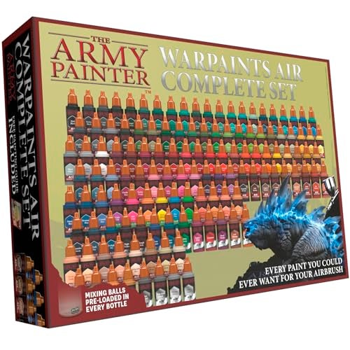 The Army Painter Warpaints Air Complete Set - 126 Non-Toxic Water Based Airbrush Paint Set – Miniature Paint for Tabletop Roleplaying, Boardgames, and Wargames Miniature Model Painting - Image 1