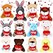 Blueweenly 12 Pcs Valentines Classroom Exchange Gifts for Kids Valentine Mini Animal Plush Toys Bulk Small Stuffed Animal with Heart Valentines Day Plushies Keychain for Prizes Reward Party Favor - Image 2