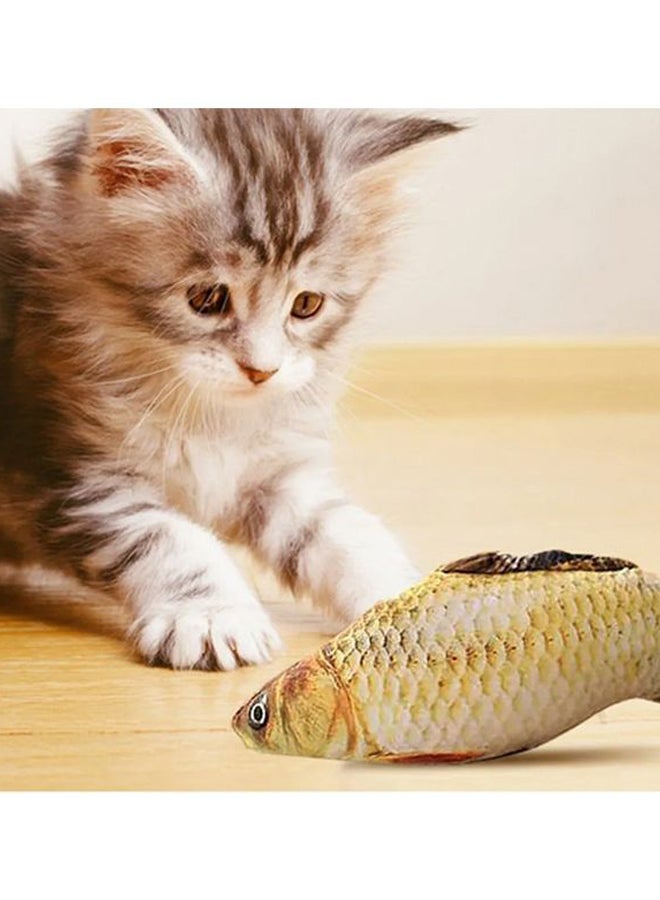 Catnip Catmint Fish Shape Short Plush Toy Yellow 20cm - Image 2