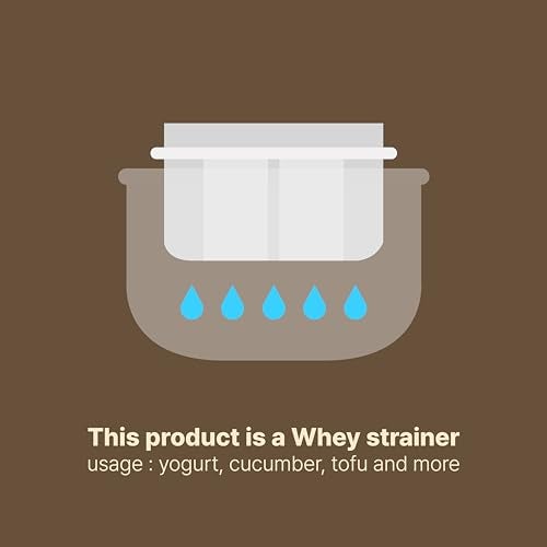 Bear Greeks Greek Yogurt Maker with Ultra Fine Nylon Mesh Strainer Container, 1.7Qt thick and creamy greek yogurt, high protein snack, eco-friendly materials(ECO-ZEN) container - Image 4