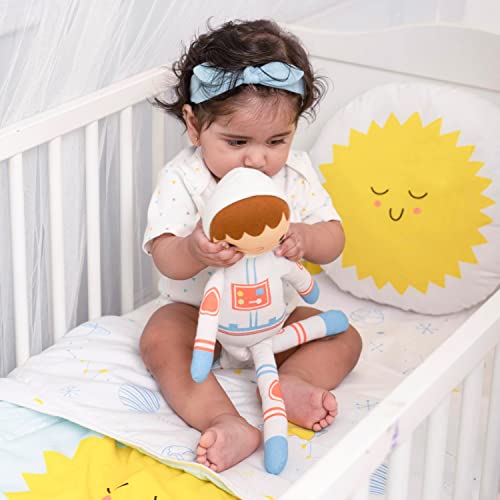 haus & kinder 100% Pure Cotton Knitted Summer/AC Blanket with Toy (Space Walk) – Soft, Breathable & Lightweight Blanket - Image 2