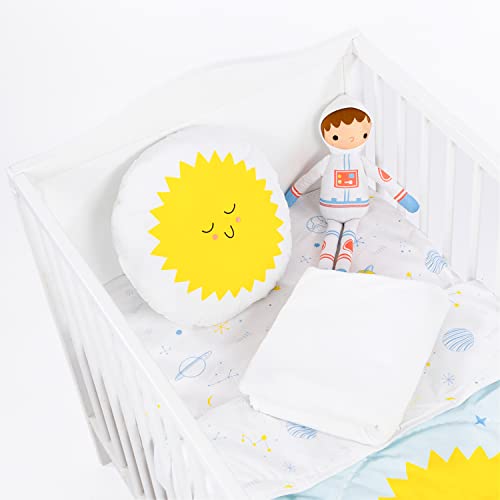 haus & kinder 100% Pure Cotton Knitted Summer/AC Blanket with Toy (Space Walk) – Soft, Breathable & Lightweight Blanket - Image 1