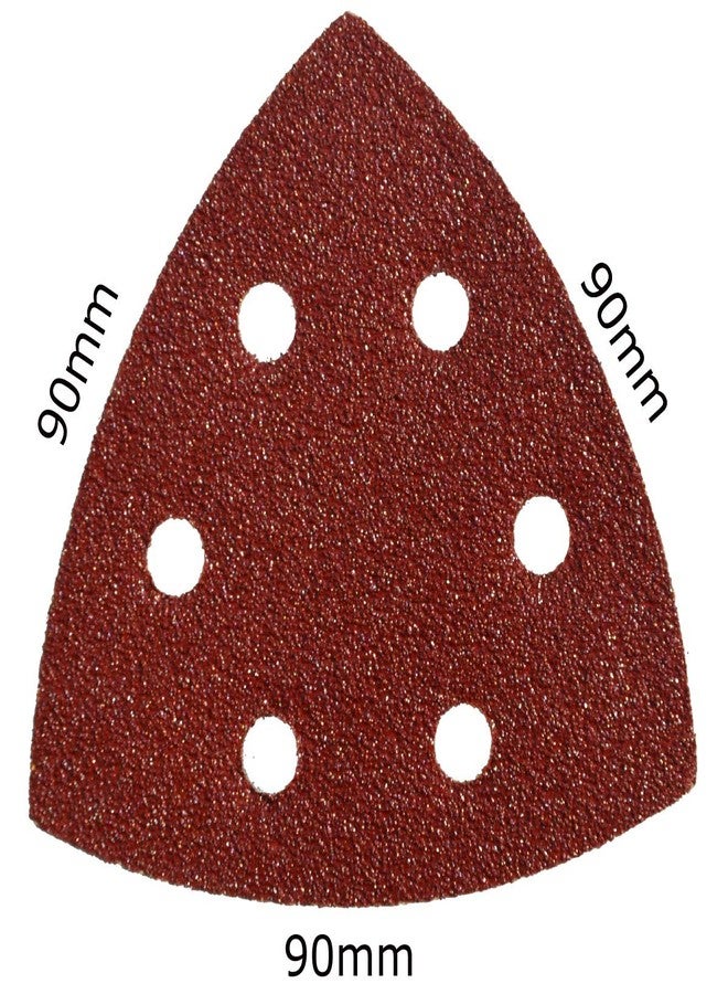 XXGO 3-1/2 Inch 90mm Triangular 60/80 /100/120 /240 Grits Hook & Loop Multitool Sandpaper for Wood Sanding Contains 20 of Each Fit 3.5 Inch Oscillating Multi Tool Sanding Pad Pack of 100 XG9010 - Image 4