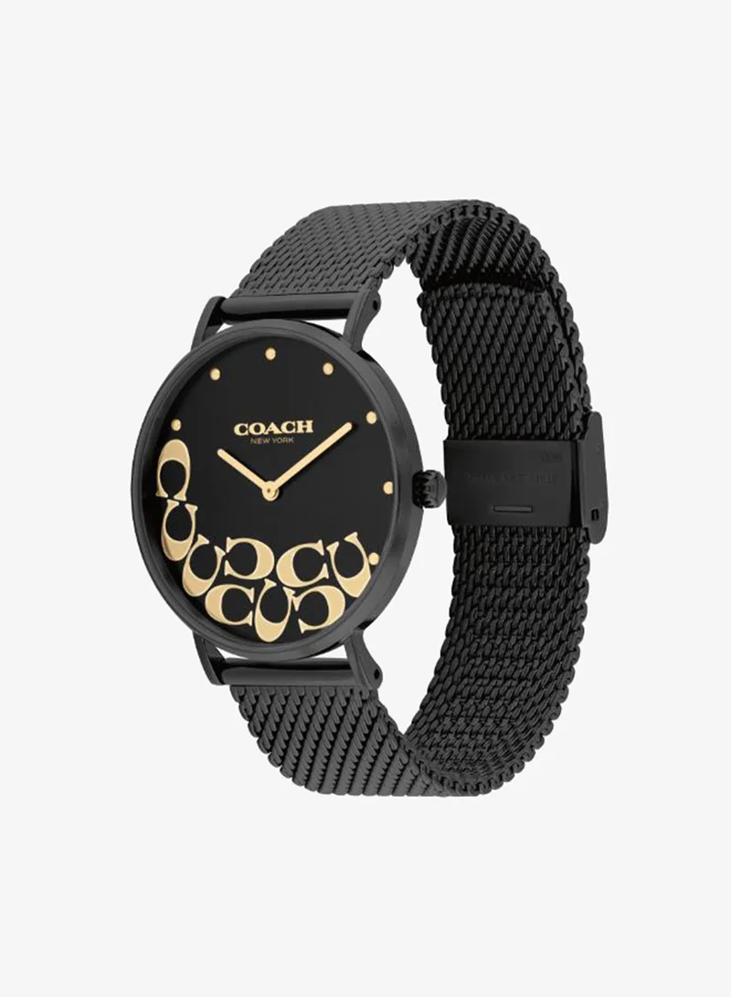 Coach black Perry Perry Round Analog Watch - 14503826 for Women | Best Price UAE