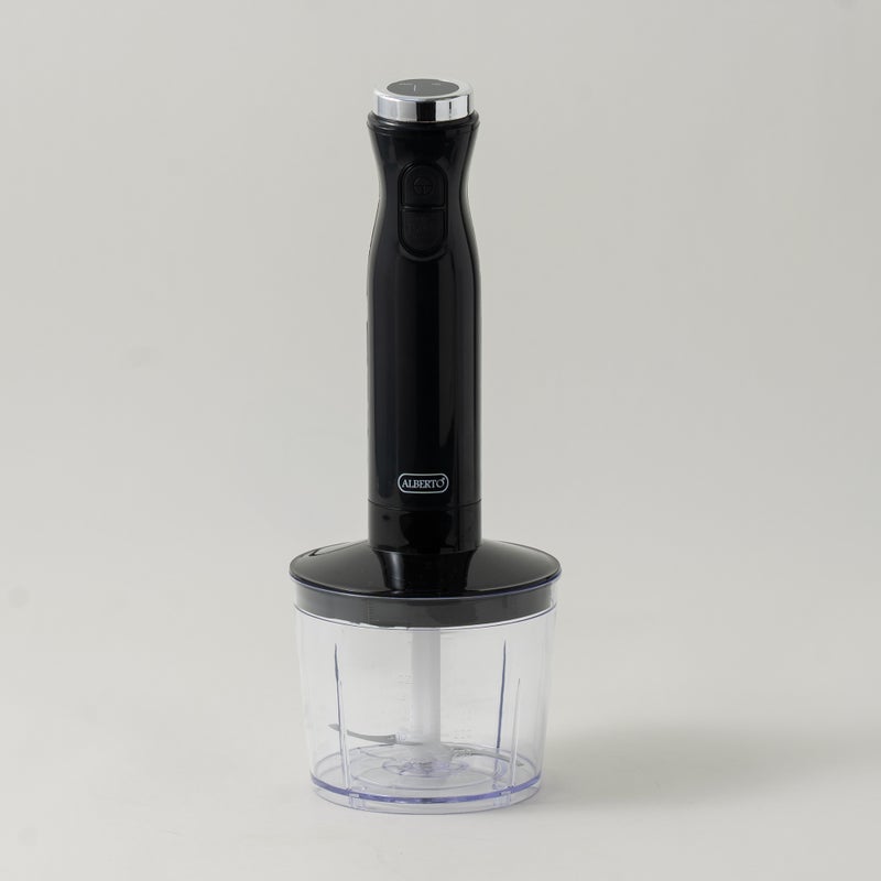 ألبرتو طقم خلاط يدوي 3 قطع ستانلس ستيل، أسود 1000 واط - Image 2