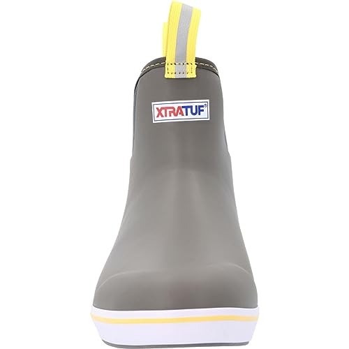 Xtratuf Men's 6 Inch Ankle Deck Boot Gray/Yellow 12 - Image 4