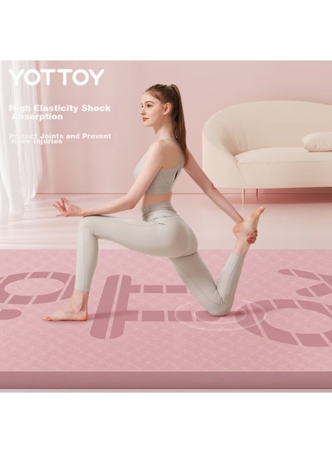 Yottoy Yoga Mat, Thickened, Soundproof, Shock-absorbing, Extra Large Size, Aerobics Mat, Non-slip, For Men And Women, Home Use, Fitness Exercise Floor Mat - Image 3