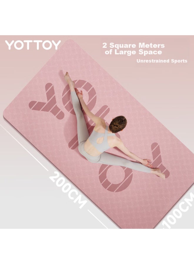 Yottoy Yoga Mat, Thickened, Soundproof, Shock-absorbing, Extra Large Size, Aerobics Mat, Non-slip, For Men And Women, Home Use, Fitness Exercise Floor Mat - Image 5