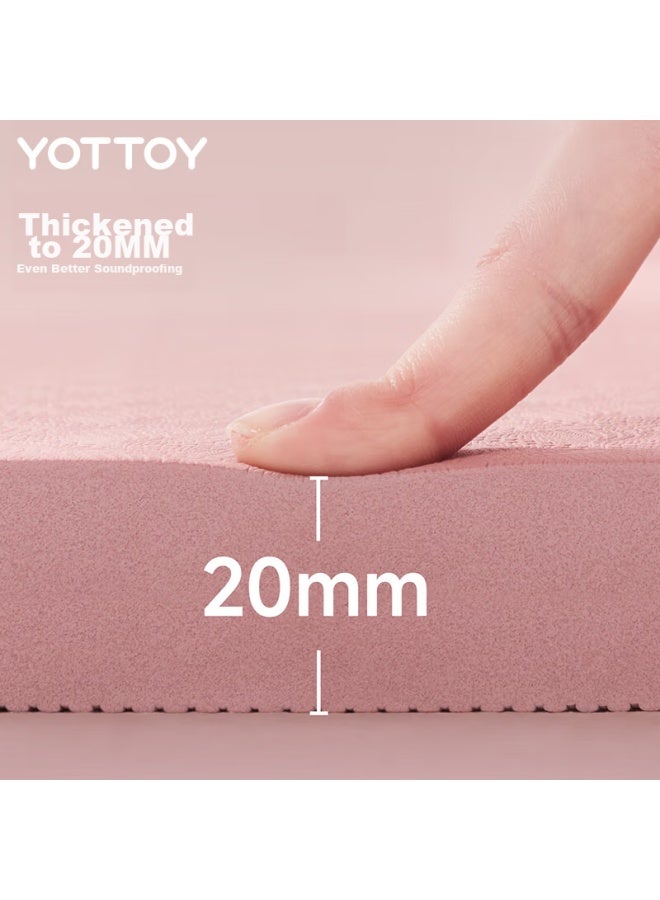 Yottoy Yoga Mat, Thickened, Soundproof, Shock-absorbing, Extra Large Size, Aerobics Mat, Non-slip, For Men And Women, Home Use, Fitness Exercise Floor Mat - Image 2