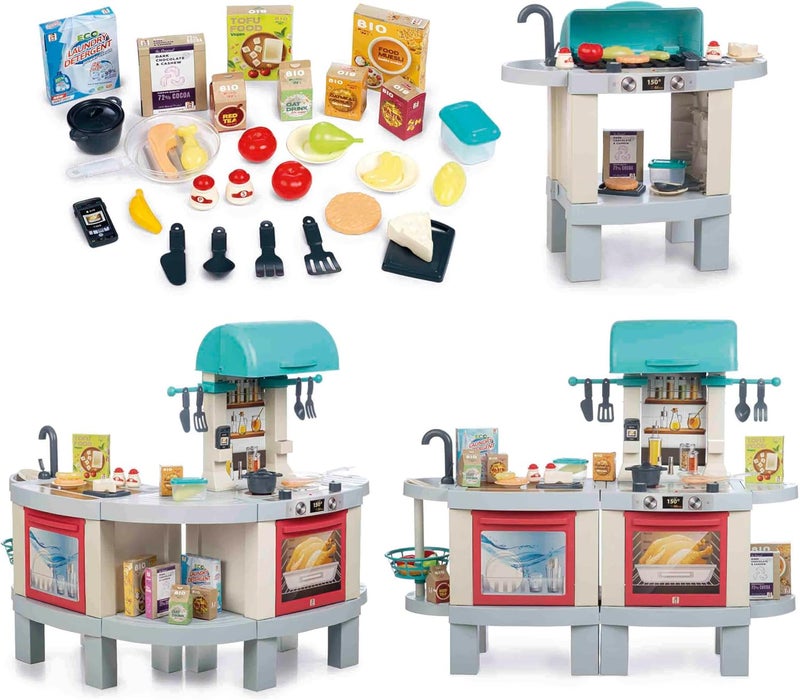 Chicos - 2-in-1 Children's Kitchen | Kitchen Plus Photochromic System with Real Cooking Effect, Lights & Sounds. Module Convertible into a Grill & Easy Assembly. Ideal for Children (85114) - Image 3