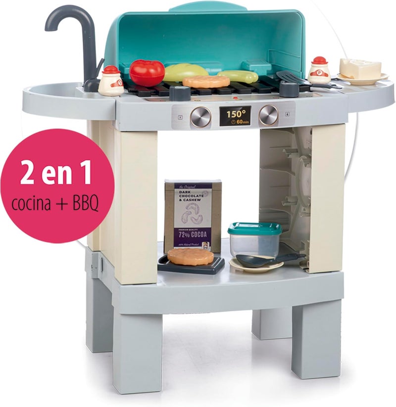 Chicos - 2-in-1 Children's Kitchen | Kitchen Plus Photochromic System with Real Cooking Effect, Lights & Sounds. Module Convertible into a Grill & Easy Assembly. Ideal for Children (85114) - Image 5