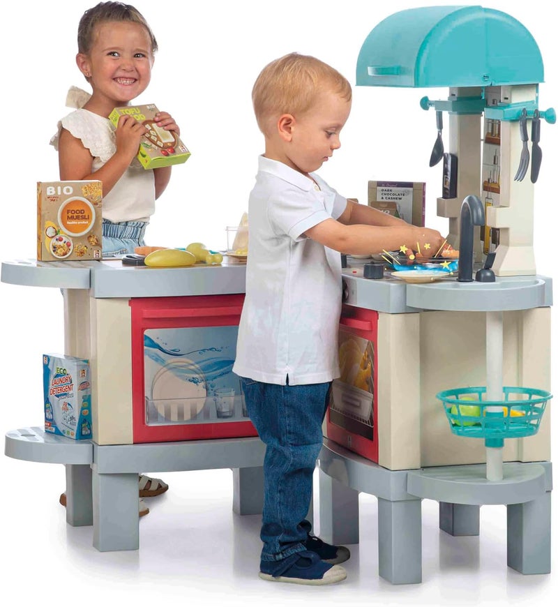 Chicos - 2-in-1 Children's Kitchen | Kitchen Plus Photochromic System with Real Cooking Effect, Lights & Sounds. Module Convertible into a Grill & Easy Assembly. Ideal for Children (85114) - Image 2