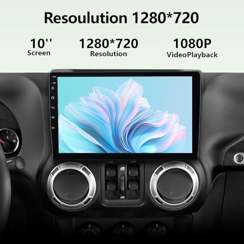 AWESAFE Car Radio Stereo Upgrade for Jeep Wrangler JK 2007-2018 Dodge Ram 1500 2500, 4Core 64GB with CarPlay Android Auto - Image 5