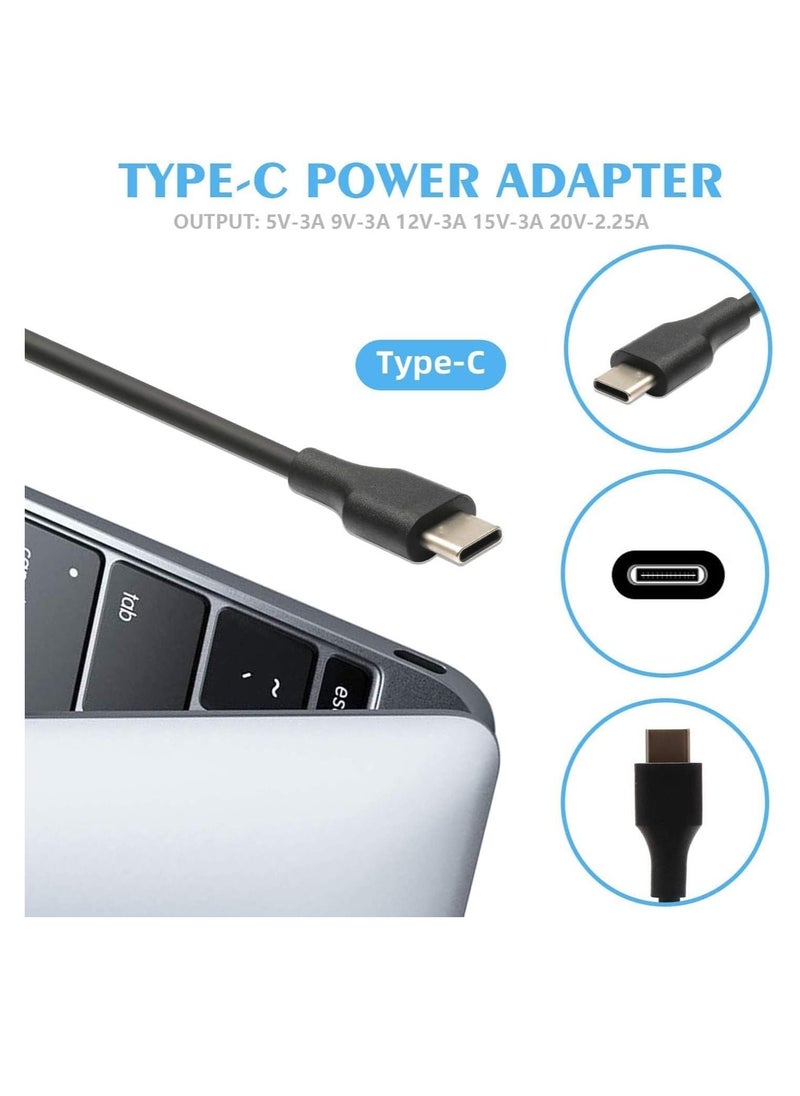 Generic - Laptop Charger for Lenovo Chromebook,45W USB-C Type Thinkpad, Yoga; HP Chromebook X360, Spectre X360; Dell Xps; ASUS ZenBook Chromebook and More USB Type C Charging Notebook - Image 1