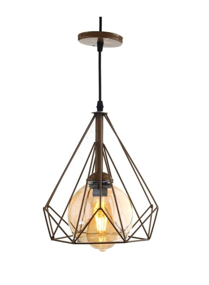 Modern Diamond Shape Metal Chandelier By Uncle Sam, Honey UnSaLi-25