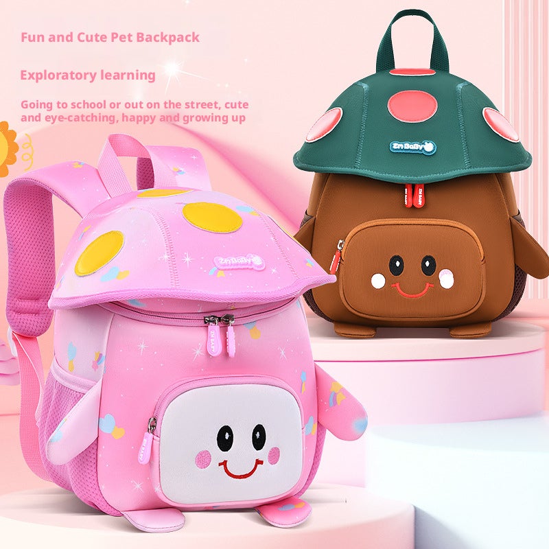Cute Cartoon Kids Backpack, Neoprene, Lightweight & Waterproof - Image 1