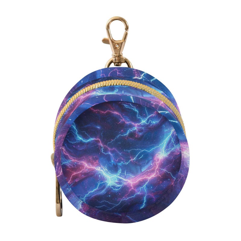 Mini Keychain Coin Purse with Zipper Hook Buckle Waterproof Wrist Purse for Change Headphone - Image 2