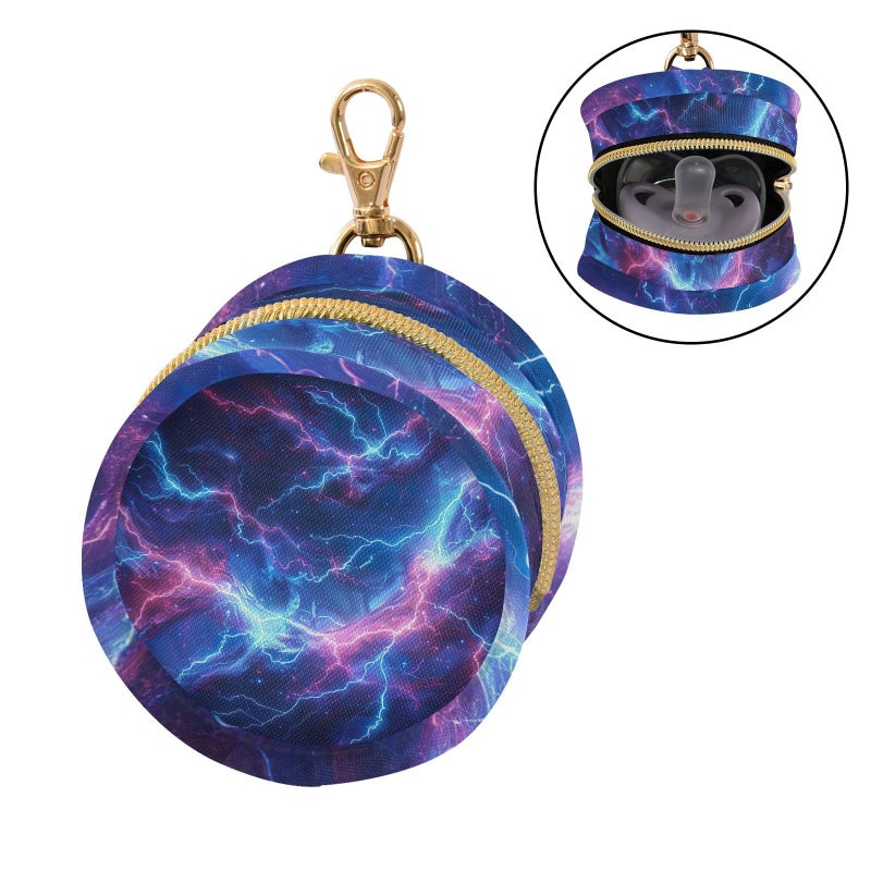 Mini Keychain Coin Purse with Zipper Hook Buckle Waterproof Wrist Purse for Change Headphone - Image 3