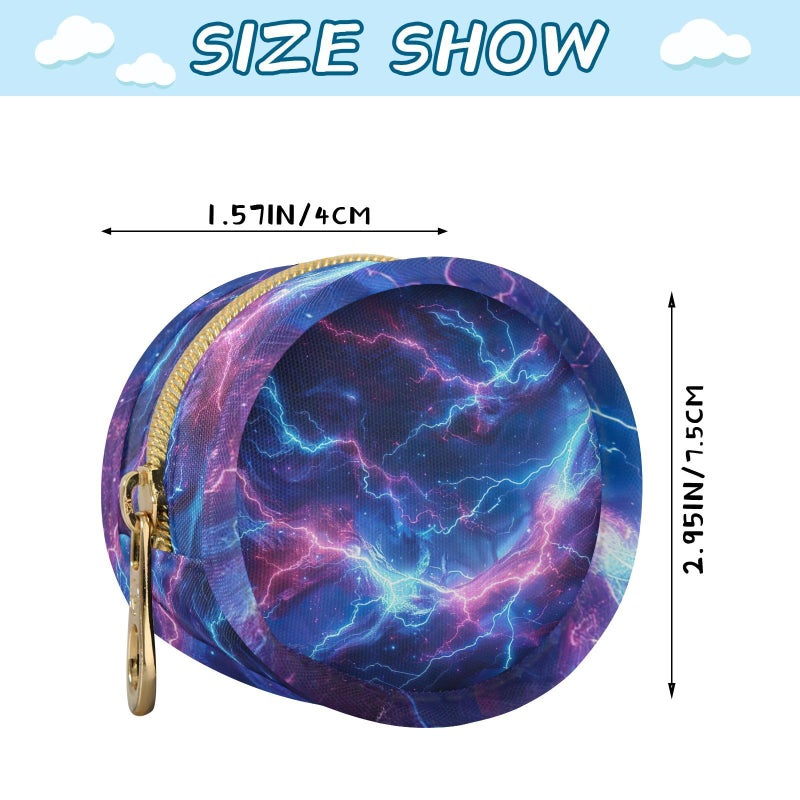 Mini Keychain Coin Purse with Zipper Hook Buckle Waterproof Wrist Purse for Change Headphone - Image 4