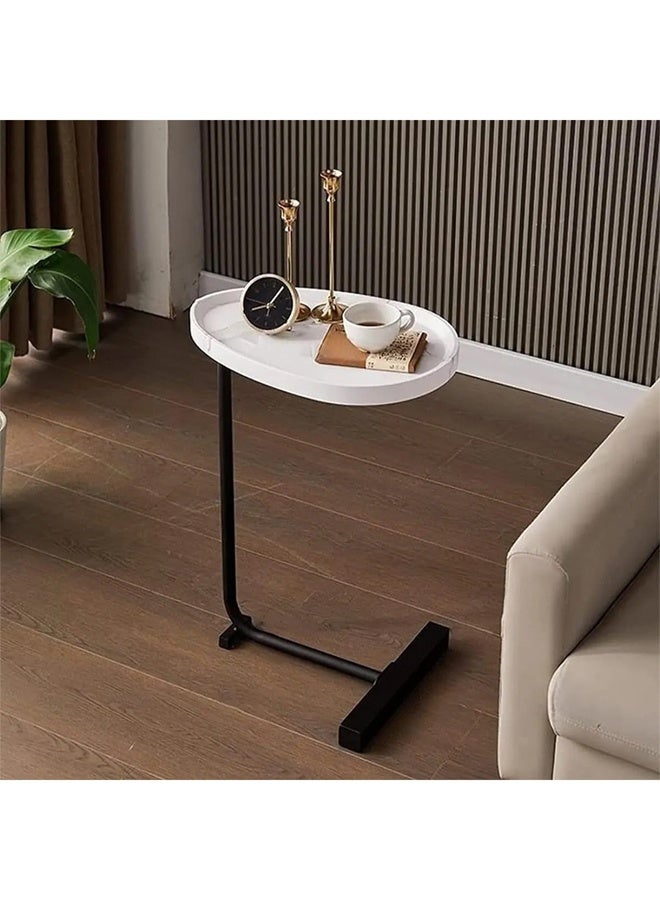 متجر ان زون طاولة جانبية عصرية على شكل حرف C للأريكة والسرير من الخشب والمعدن 45x30x60سم مجموعة من 4 قطع - Image 3