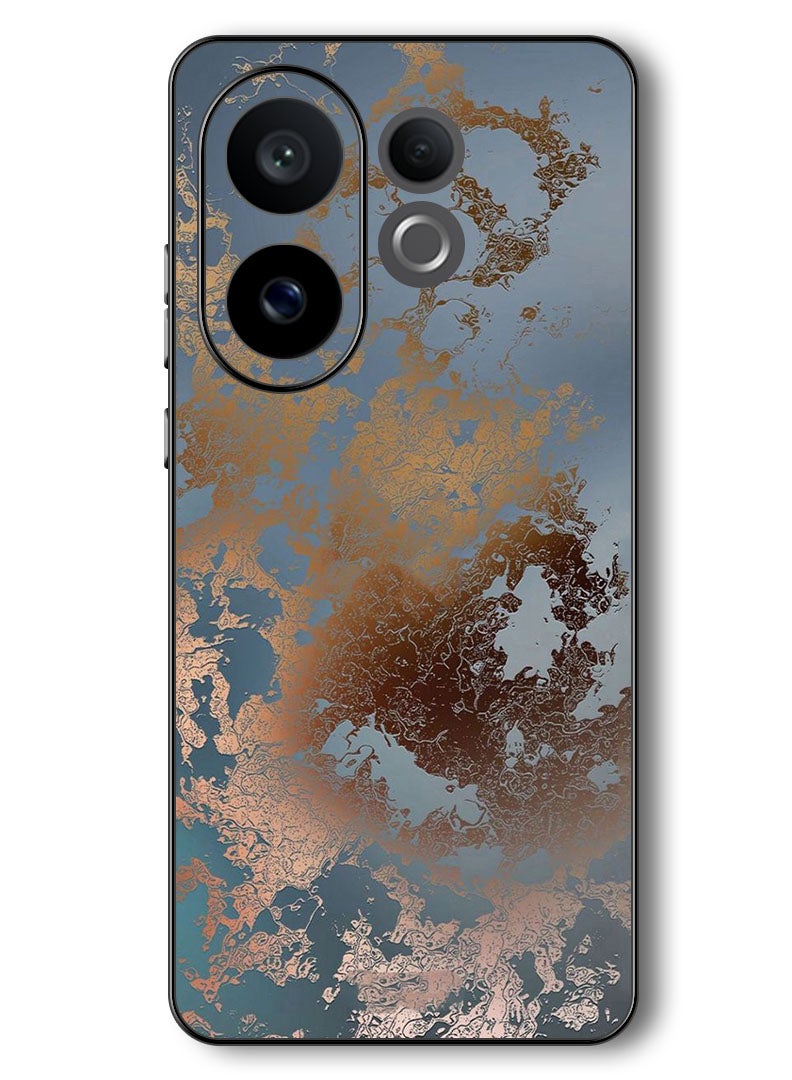 Theodor Case Compatible with Vivo V60 6.77 Inch Protection Shockproof Bumper Cover Golden Grey Design - Image 1