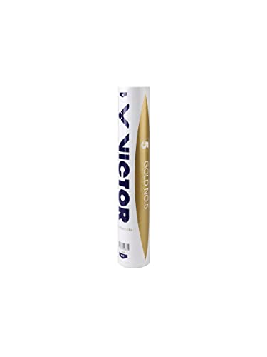 BONMAC VICTOR Gold No 5 Feather Badminton Duck Feather Shuttlecock (Speed 77) - Image 1
