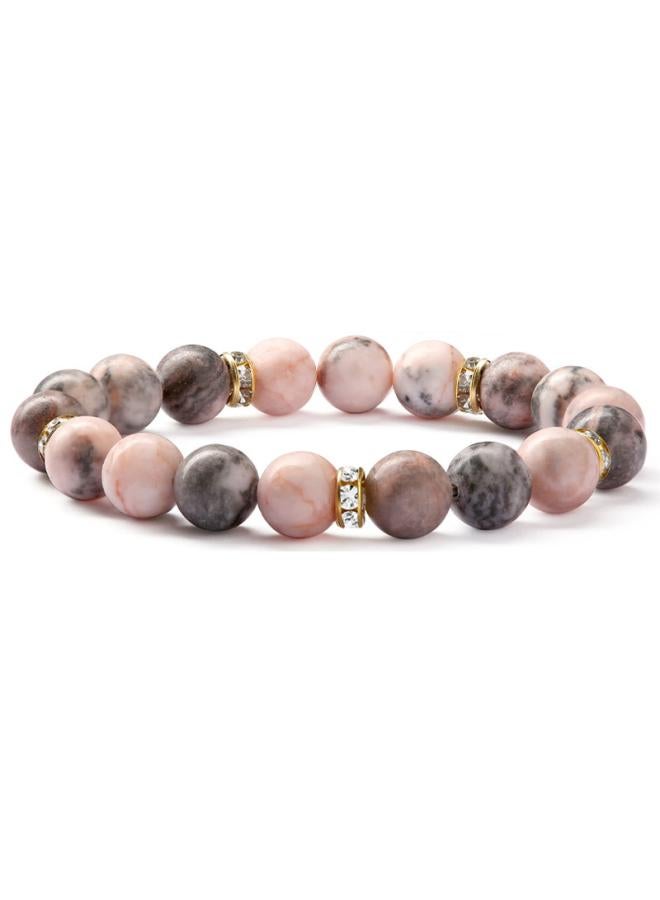 Explosions Natural Stone Bracelet Essential Oil Aromatherapy Bracelet Hot Powder Zebra Bracelet Bracelet Manufacturers 