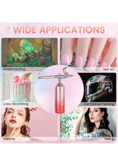 Y&D Cordless Airbrush Kit, Portable Mini Air Brush Gun Handheld Rechargeable Painting Kit with 2 Cups Compressor Nano Spray Instrument for Makeup, Decorating, Model Coloring, Nail Art, Tattoo, Art  - Image 5