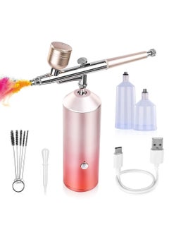 Y&D Cordless Airbrush Kit, Portable Mini Air Brush Gun Handheld Rechargeable Painting Kit with 2 Cups Compressor Nano Spray Instrument for Makeup, Decorating, Model Coloring, Nail Art, Tattoo, Art  - Image 1