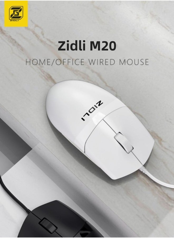 ZIDLI M20 Wired Mouse - Lightweight Ergonomic Design for Comfortable Long Use - Made of ABS Material  - Image 2