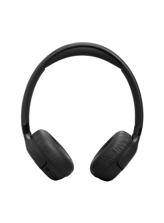 JBL Tune 680NC Wireless On-Ear Noise Cancelling Headphones with Hi-Res JBL Pure Bass & Spatial Sound, 76H Battery Life, Smart Ambient, Dual Mics, Bluetooth 6.0 – Black (JBLT680NCBLK) Black - Image 2