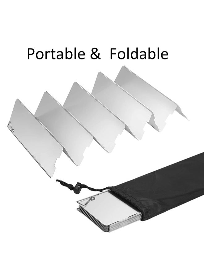 ShebSheb 10 Plates Folding Aluminium Alloy Outdoor Stove Windscreen  - Image 3