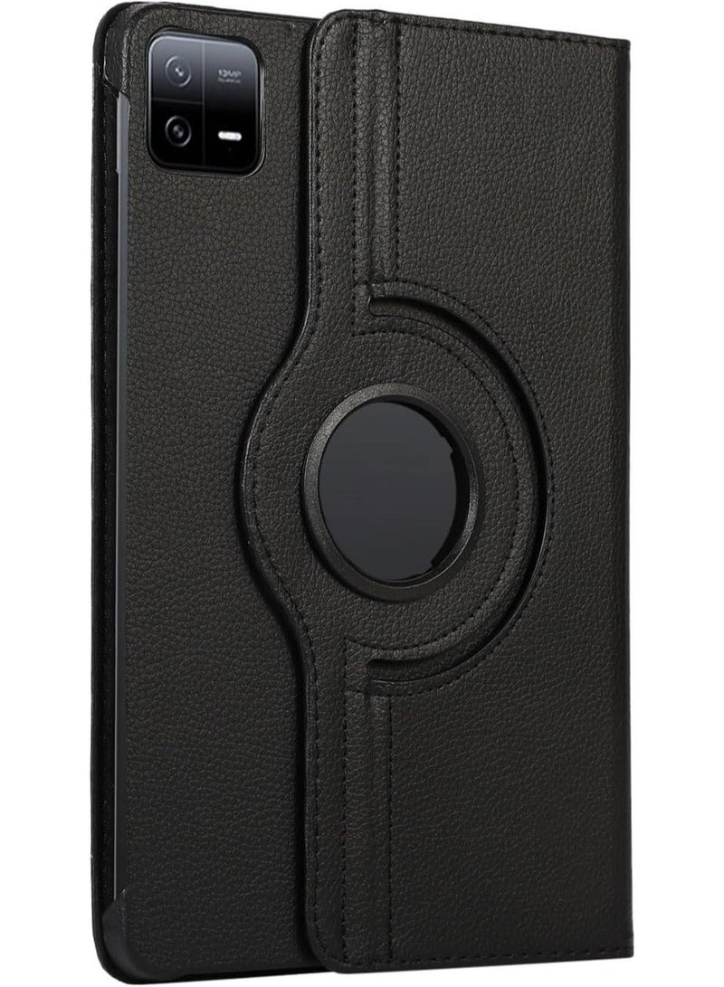 VKL Case Compatible with Xiaomi Pad 7/Pad 7 Pro 11.2 Inch 2024 Multifunctional Leather Cover Swivel Unique Stand Anti-Fall Auto Sleep/Wake (Black) - Image 3