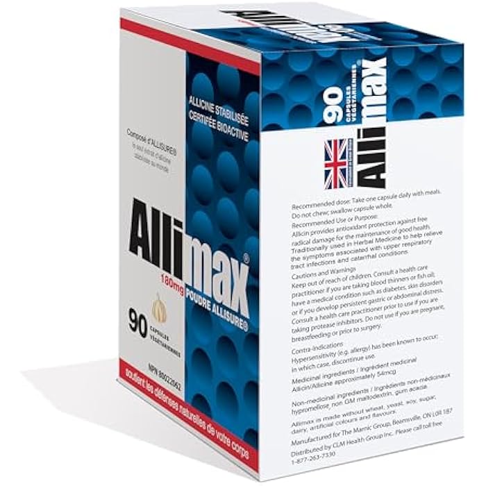 ALLIMAX 180mg 90 Capsules. Allicin Garlic Supplement to Support Your Body’s Immune Function. Contains Stabilized and Potent Bioactive Allicin, Extracted from Clean & Sustainable Spanish Grown Garlic. - Image 3