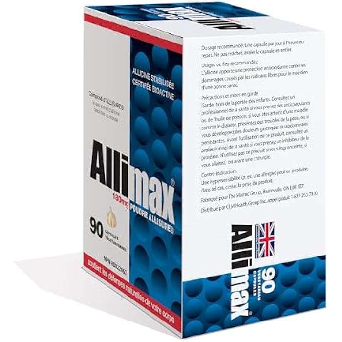 ALLIMAX 180mg 90 Capsules. Allicin Garlic Supplement to Support Your Body’s Immune Function. Contains Stabilized and Potent Bioactive Allicin, Extracted from Clean & Sustainable Spanish Grown Garlic. - Image 4