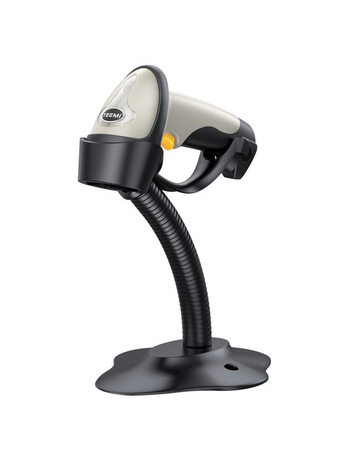 TEEMI Bluetooth Barcode Scanner with Optional Stand, 1d Laser Handheld Automatic Bar Code Reader for iPhone iPad Android Tablet PC, Mac OS X, Android, Windows 10 and iOS 14 (Stand Included) - Image 1